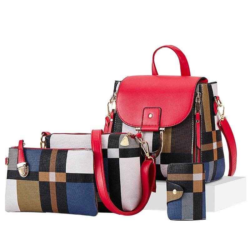 Conjunto a cuadros de 4 piezas - Kamivashop