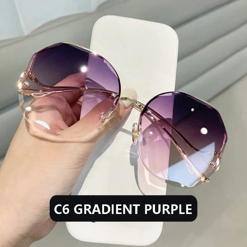 Gafas redondas sin monturas C6 Luxury Sunglasses
