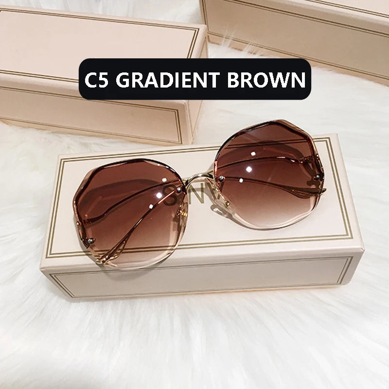 Gafas redondas sin monturas C5 Luxury Sunglasses