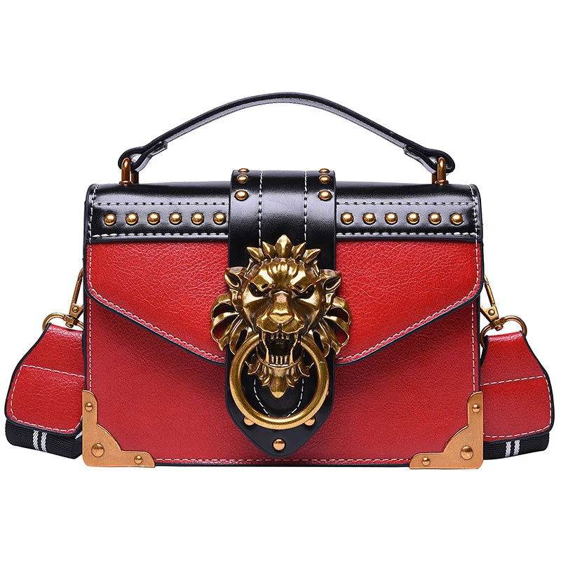 Bolso cuadrado con cabeza de león - Kamivashop
