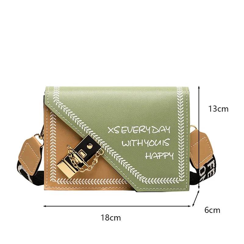 Bolso cuadrado con correa ancha - Kamivashop