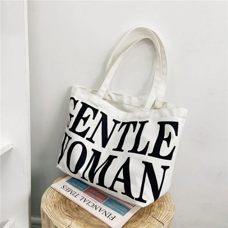 Bolso de lona grande Blanco