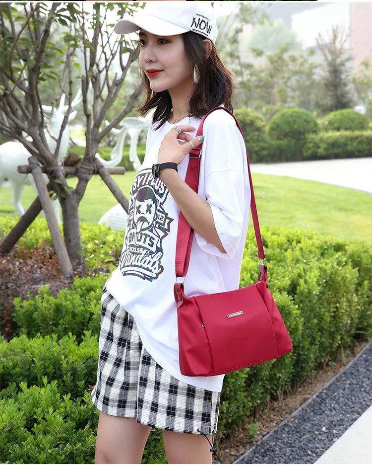 Bolso de nailon Rosado