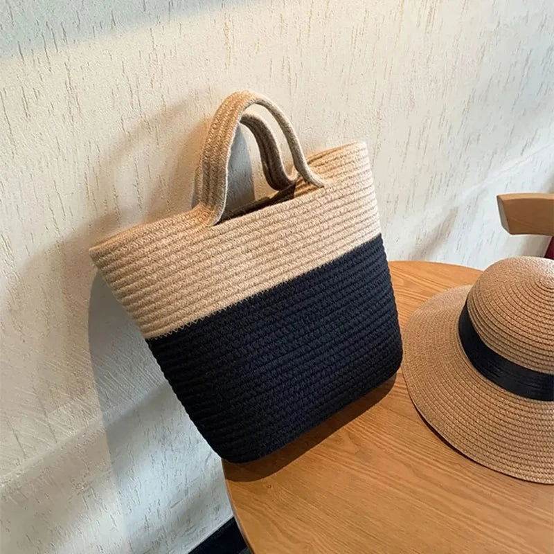Bolso mimbre doble color - Kamivashop