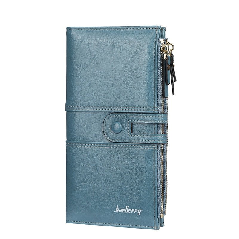 Cartera larga color solido Azul