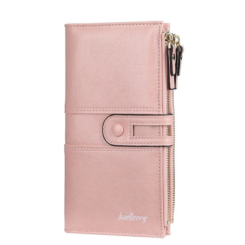 Cartera larga color solido Rosa
