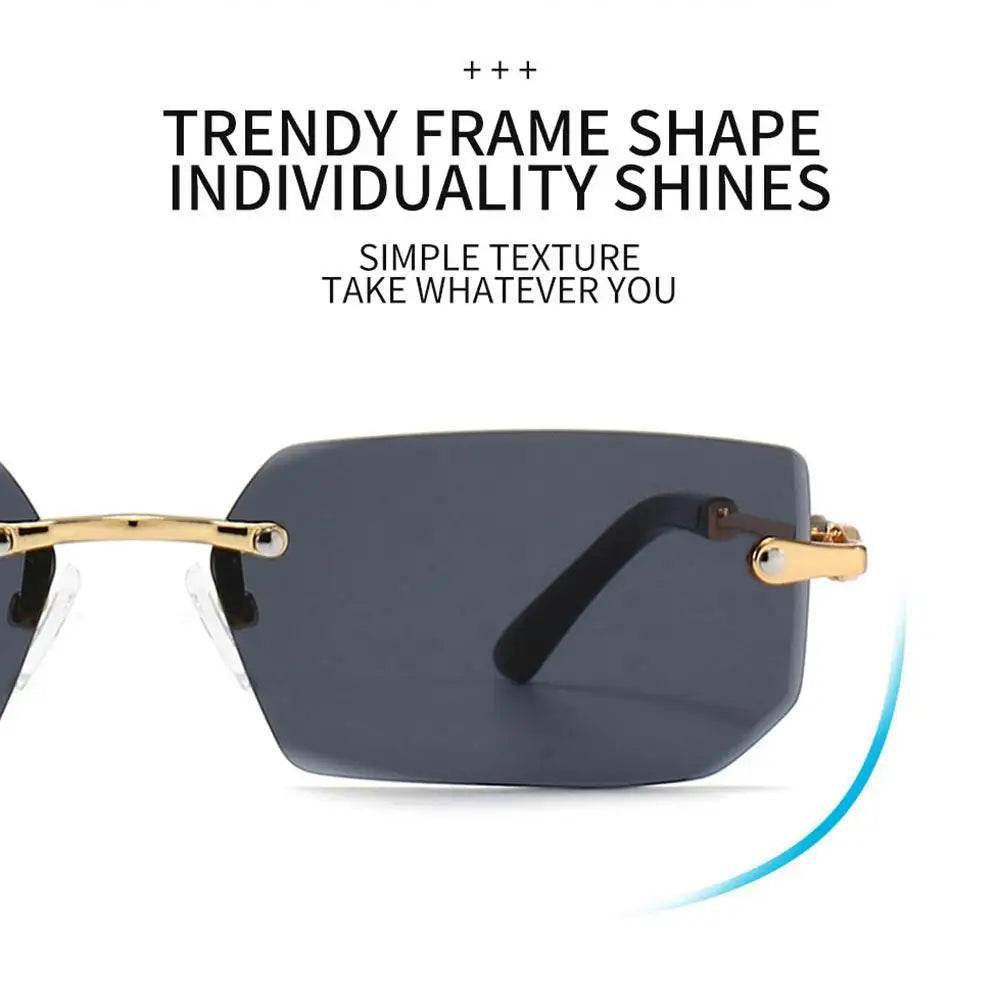 Gafas de sol rectangulares sin montura - Kamivashop