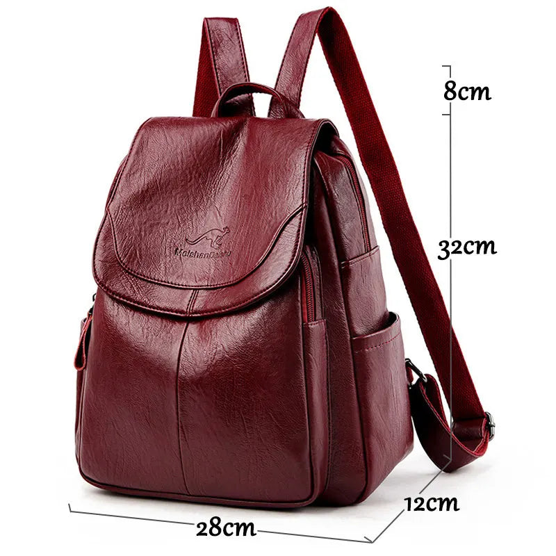 Mochila de cuero partido
