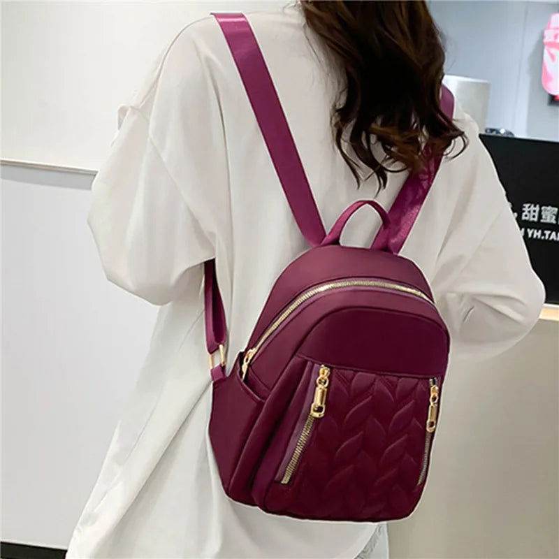 Mochila color sólido de nailon - Kamivashop