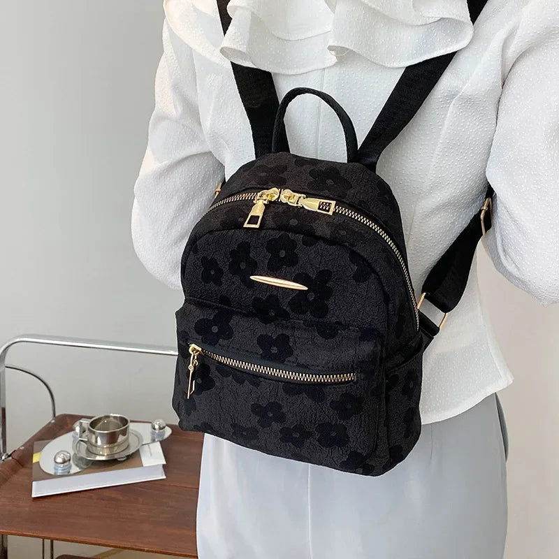 Mochila con estampado de flores - Kamivashop
