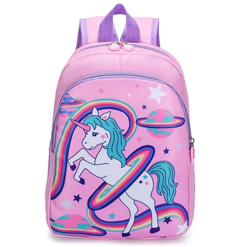 Mochila escolar diseño unicornio Rosa
