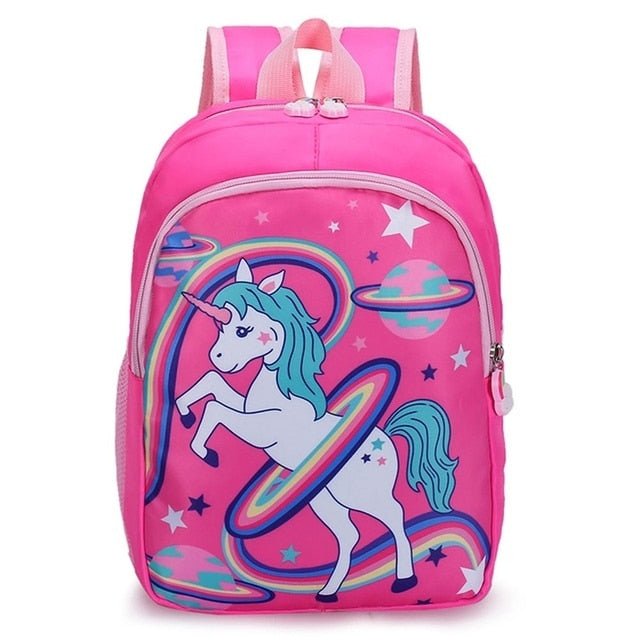 Mochila escolar diseño unicornio Rosa fuerte