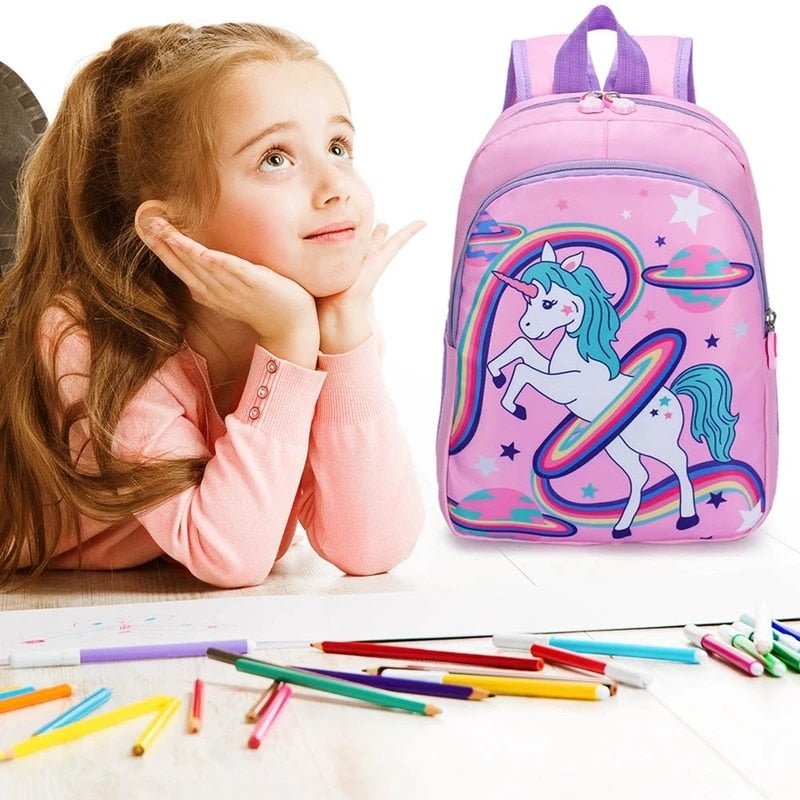 Mochila escolar diseño unicornio