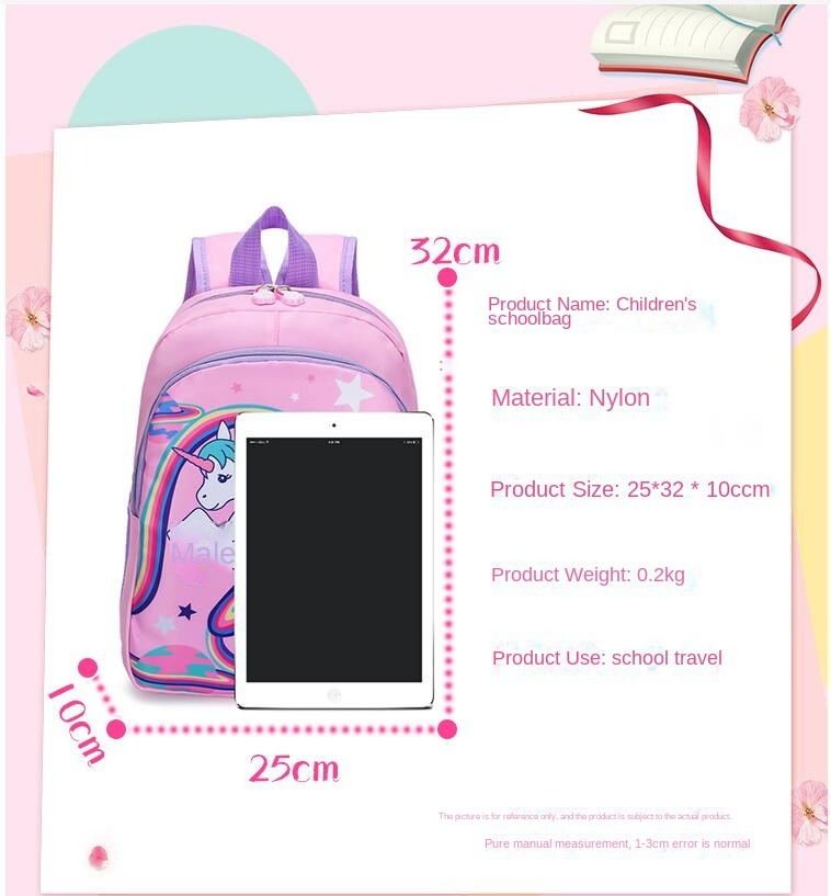 Mochila escolar diseño unicornio