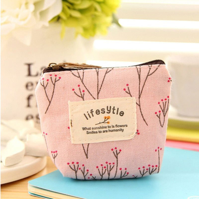Monedero de flores Rosa