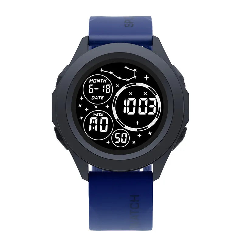 Reloj digital LED multifunción B-Azul