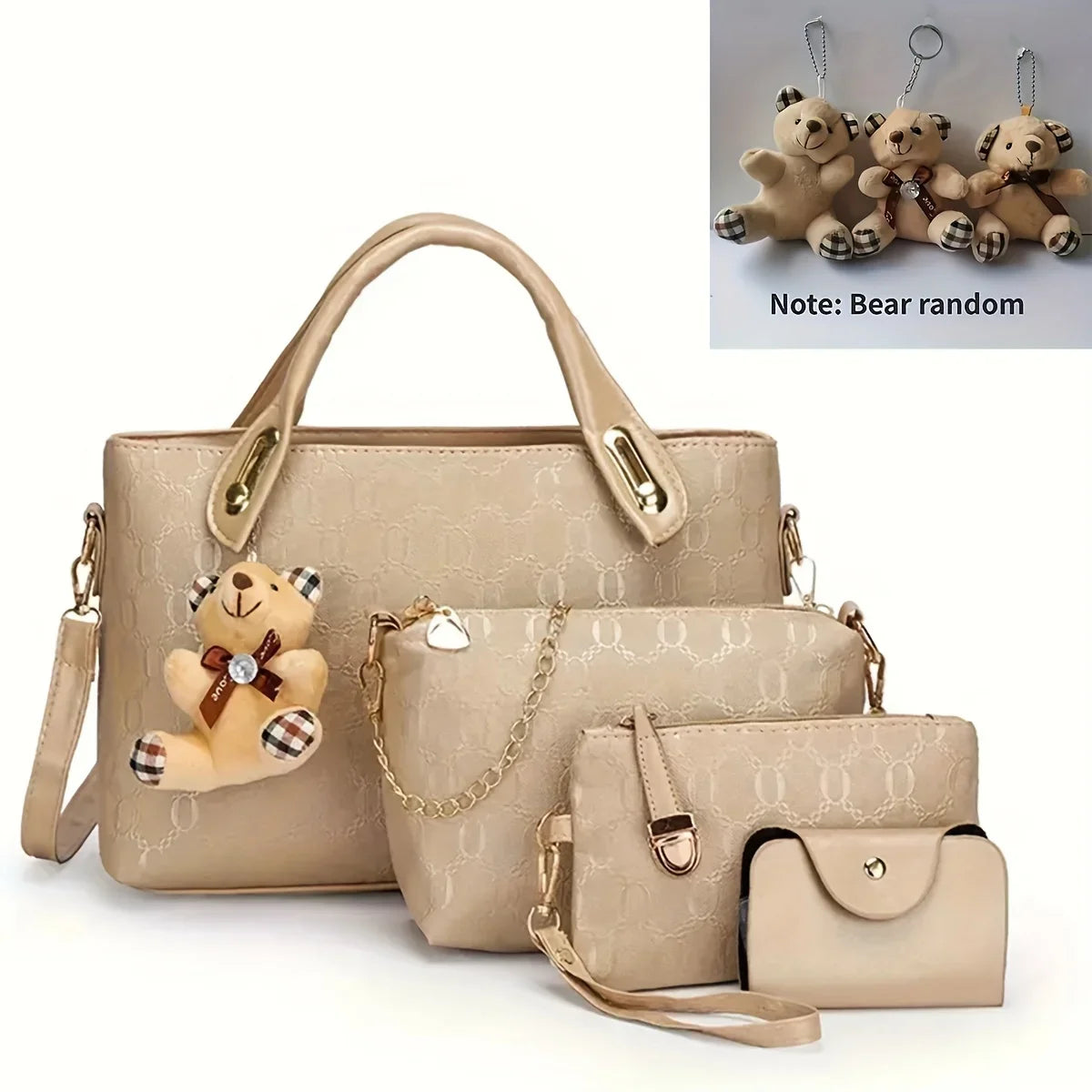 Conjunto de bolso 4 piezas Dorado