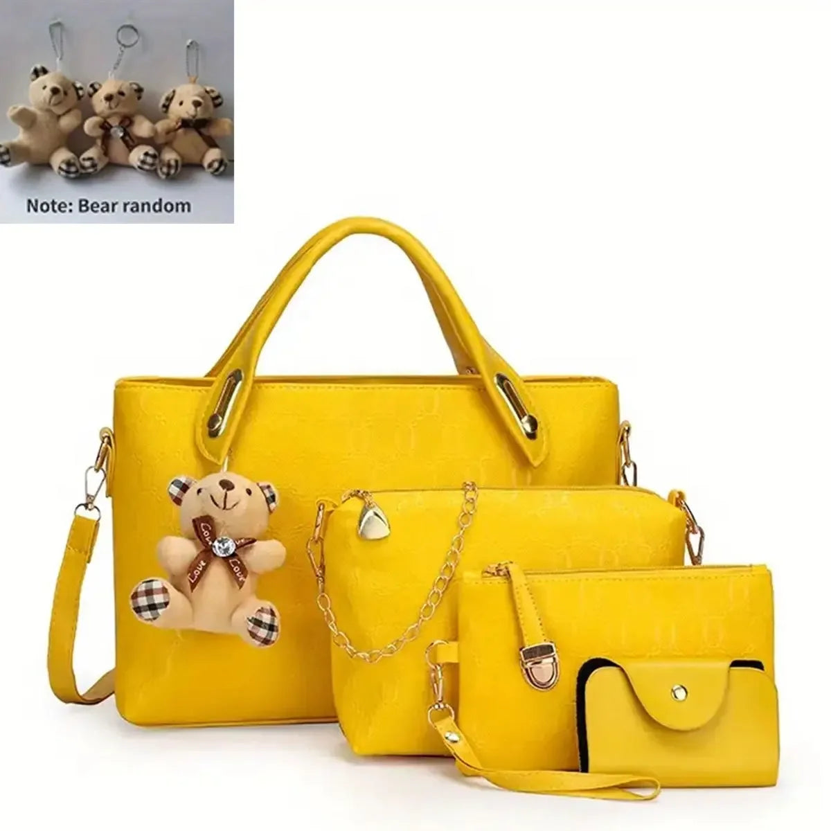 Conjunto de bolso 4 piezas Amarillo