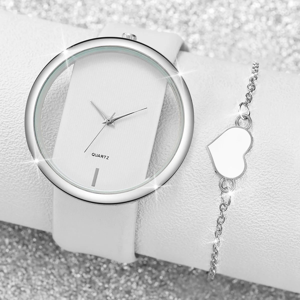 Reloj con pulsera de corazón