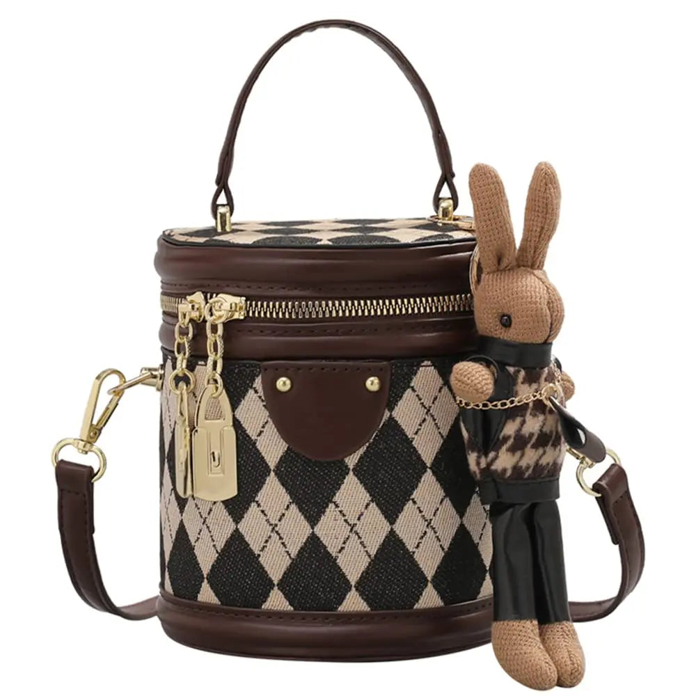 Bolso pequeño Café con muñeca