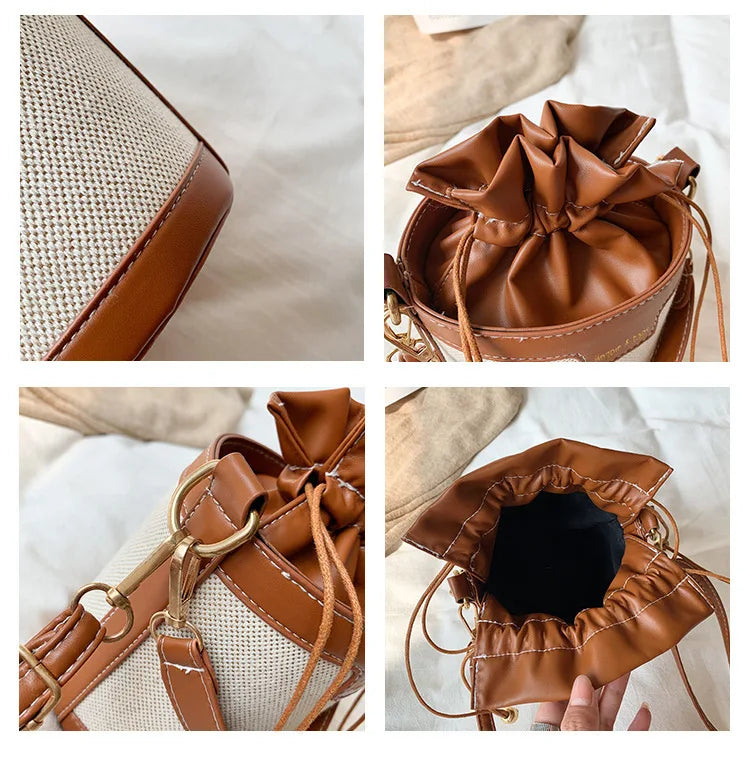 Bolso en forma de cilindro