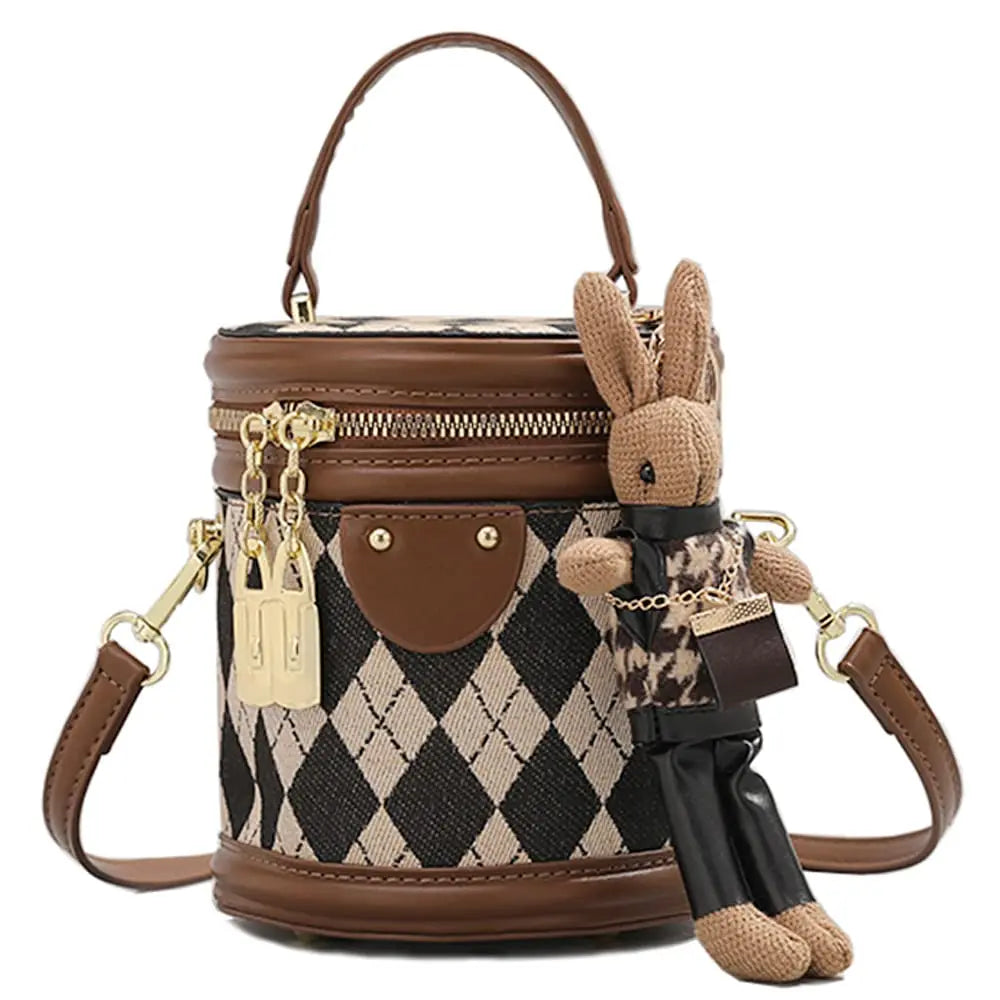 Bolso pequeño Marrón-con muñeca