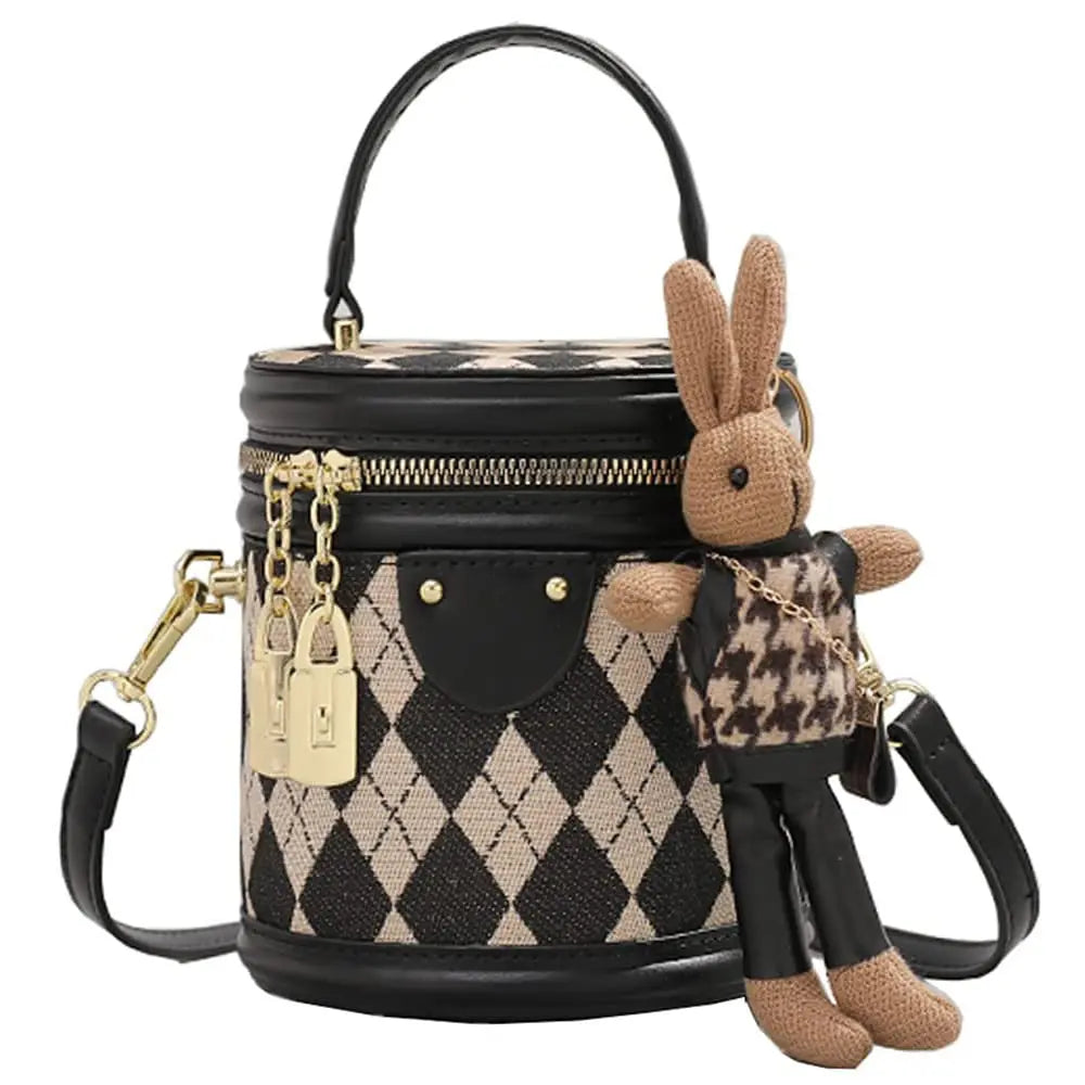 Bolso pequeño Negro-con muñeca 1