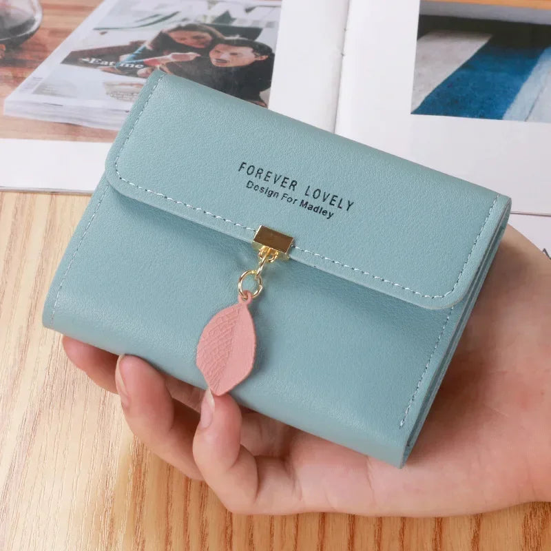 Cartera con hoja Azul