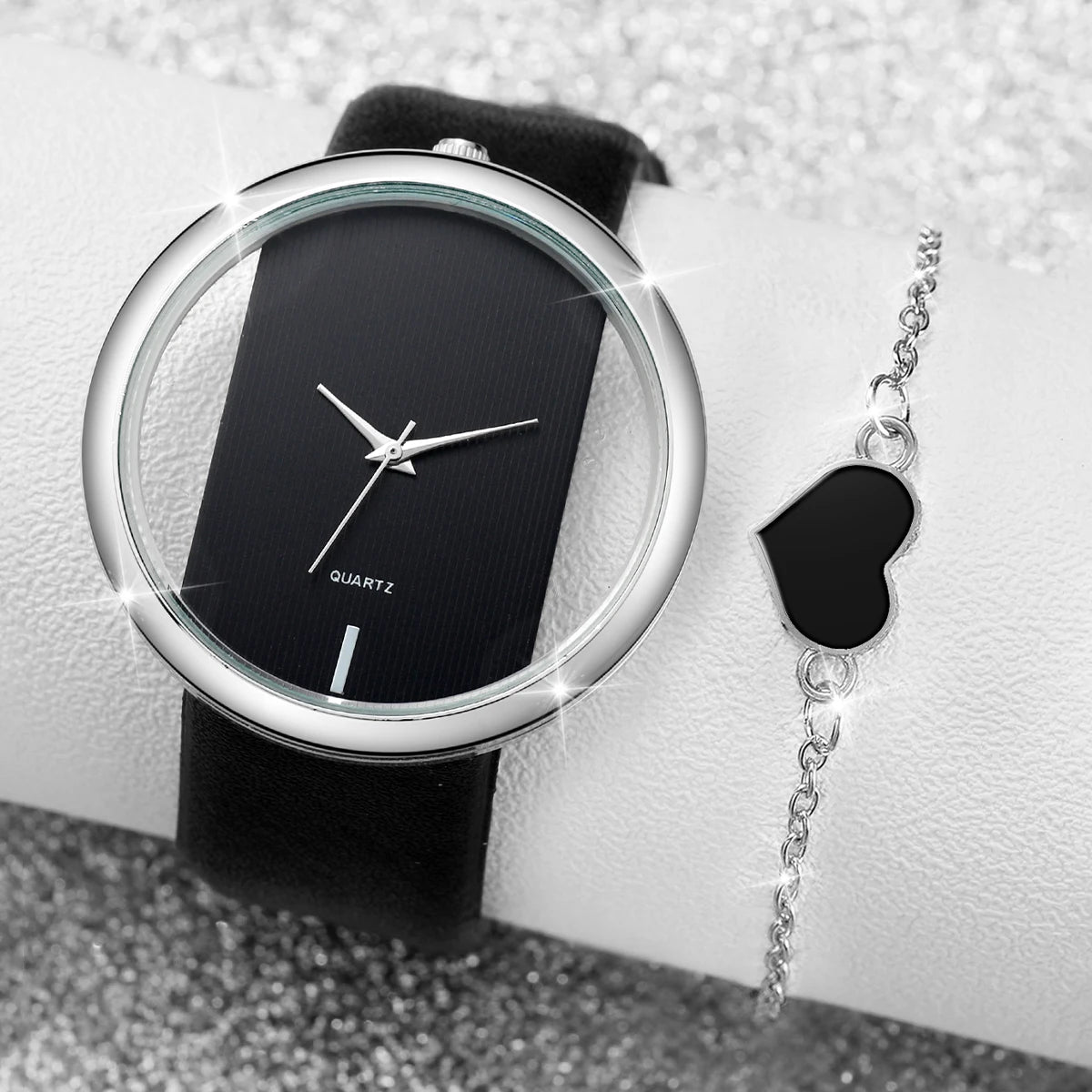 Reloj con pulsera de corazón
